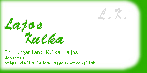 lajos kulka business card